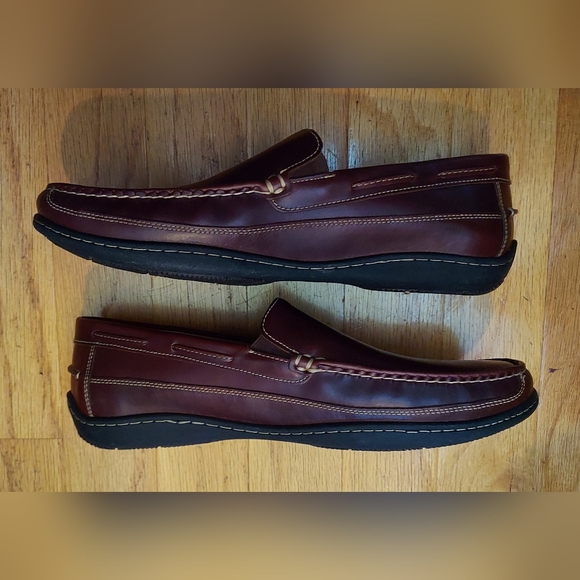 JOHNSTON & MURPHY SHEEPSKIN 25-8343 MEN'S DARK BROWN LEATHER LOAFERS SIZE 13 M - Picture 5 of 15